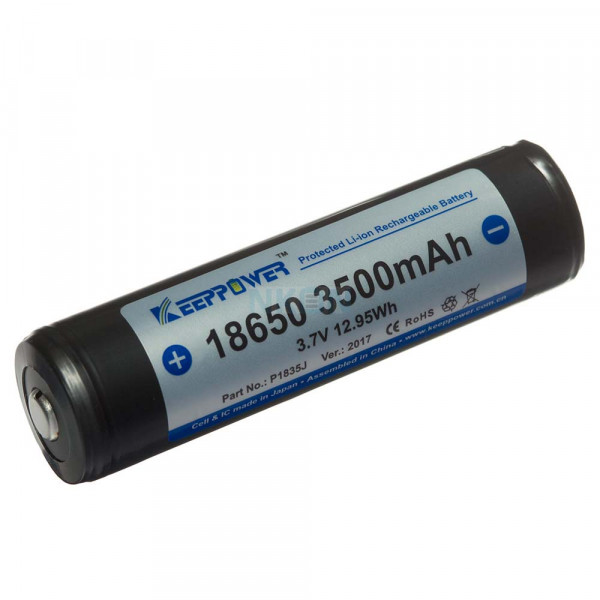 Keeppower 18650 Akku mit 3500 mAh 1