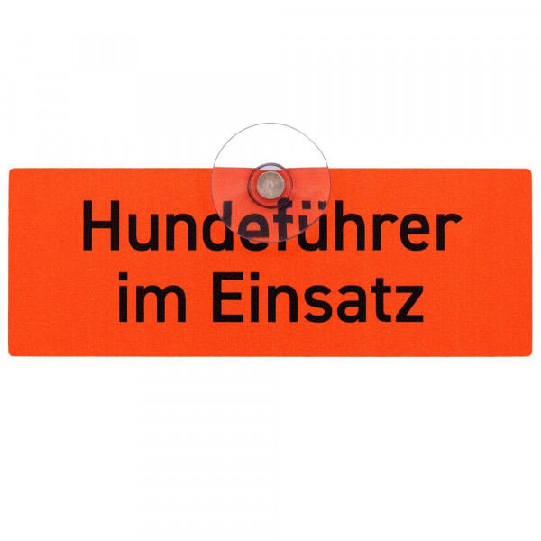 Autoschild "Hundeführer im Einsatz"